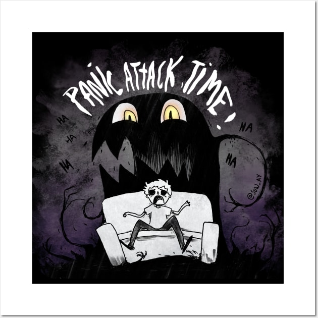 Panic attack time - dark version Wall Art by forsakenstar